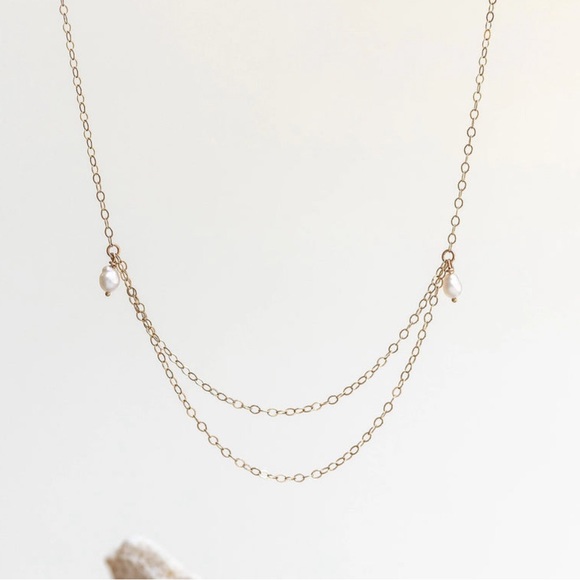 Bluboho renewal pearl collar necklace - 14k yellow gold - Picture 3 of 5